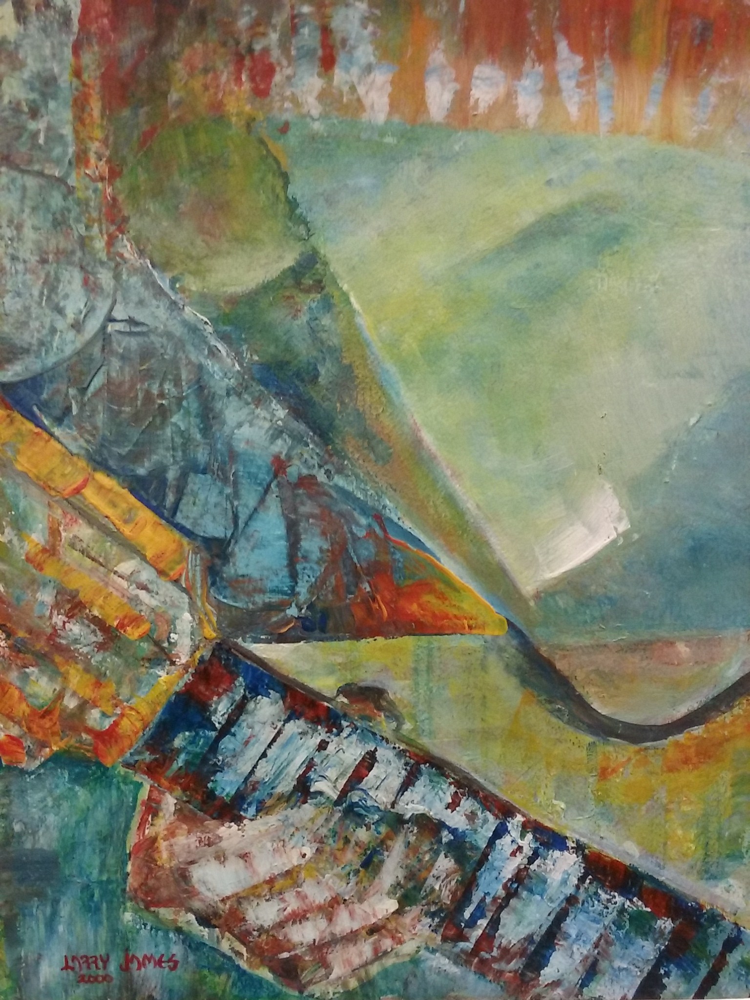 1536x2048 Midnight Blue The Guitar Is An Original Painting Painted By - Man With Guitar Painting