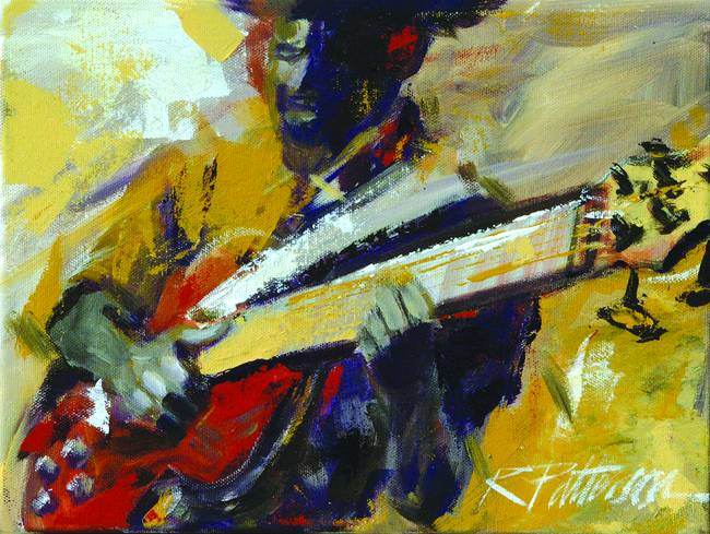 650x489 Guitar Man By Ron Patterson - Man With Guitar Painting