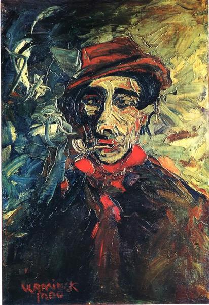 412x600 Man Smoking A Pipe, 1900 - Man With Pipe Painting
