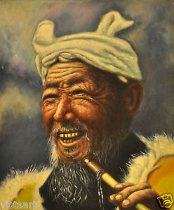 248x300 Oil Painting On Stretched Canvas 20x24 Old Man With Pipe Ebay - Man With Pipe Painting