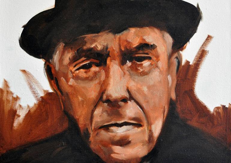 770x544 Saatchi Art Man With A Pipe Painting By David Thao - Man With Pipe Painting