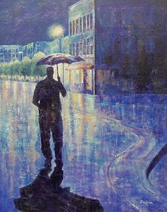 237x300 Man With Umbrella Paintings Fine Art America - Man With Umbrella Painting