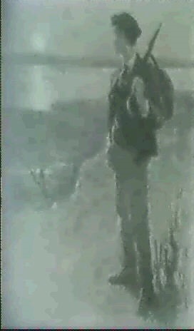 272x464 Story Illustration. Man With Umbrella In The Moonlight By Violet - Man With Umbrella Painting