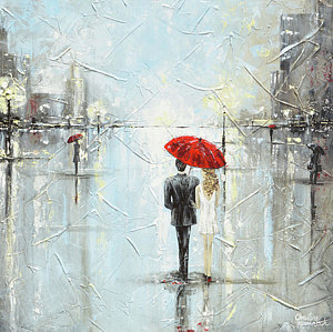 300x299 Man With Umbrella Art Fine Art America - Man With Umbrella Painting