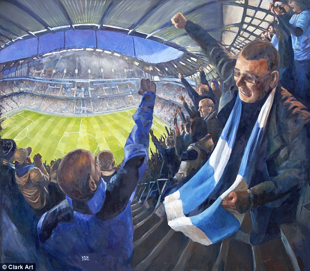 634x554 Manchester City Give Manuel Pellegrini Parting Gift As Club Splash - Manager Painting