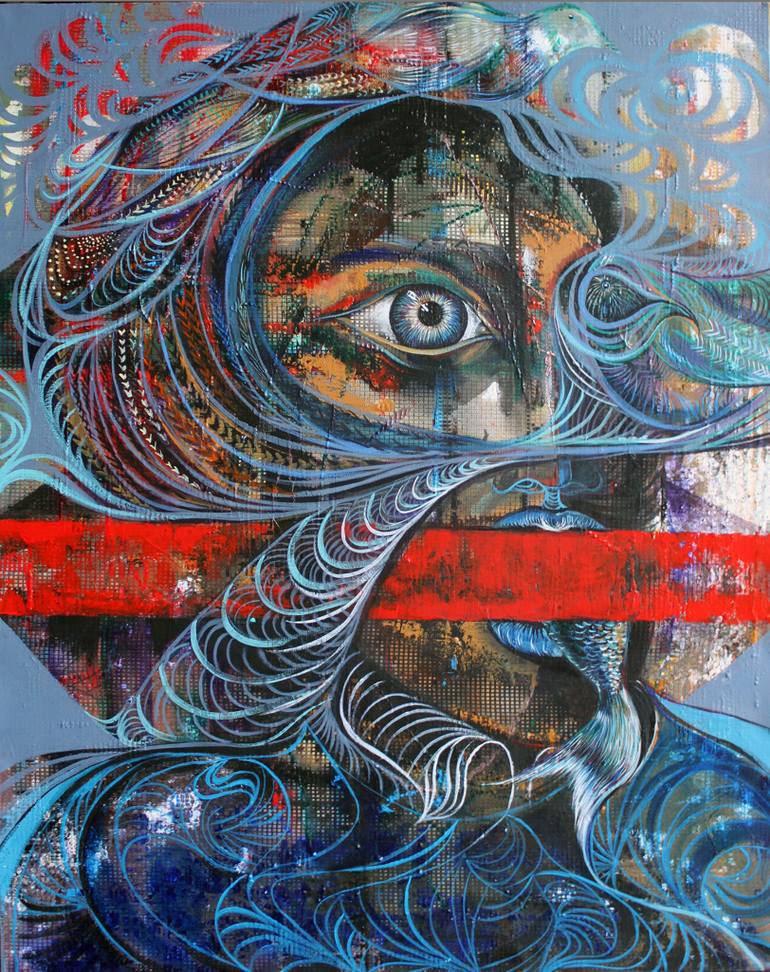 770x972 Saatchi Art Office Manager Painting By Ia Liparteliani - Manager Painting