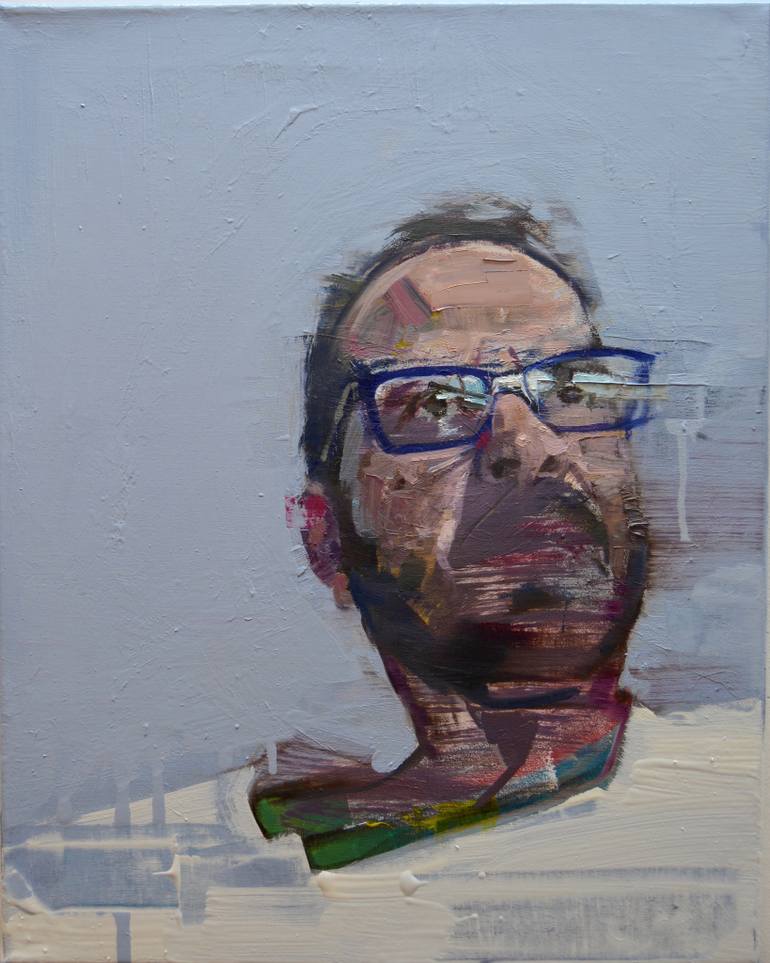 770x963 Saatchi Art Bank Manager Painting By Christos Tsimaris - Manager Painting