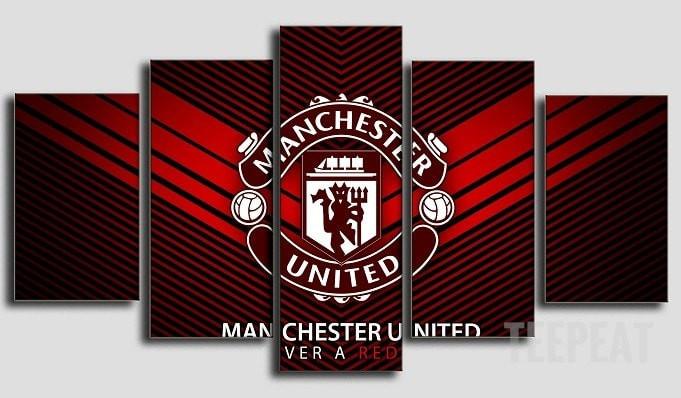 681x398 Manchester United Logo - Manchester United Painting