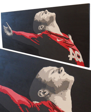 300x372 Milkyone Creative Wayne Rooney Manchester United Fc - Manchester United Painting