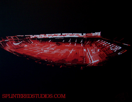 450x350 Old Trafford Manchester United Painting Splintered Studios - Manchester United Painting