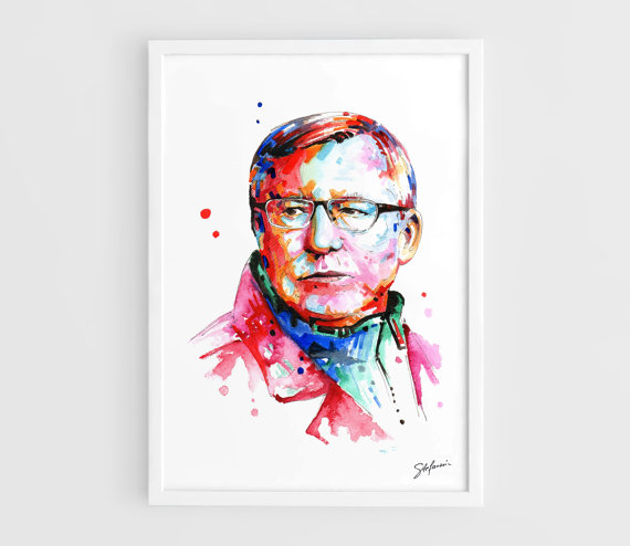 570x494 Sir Alex Ferguson Saf (Manchester United) - Manchester United Painting