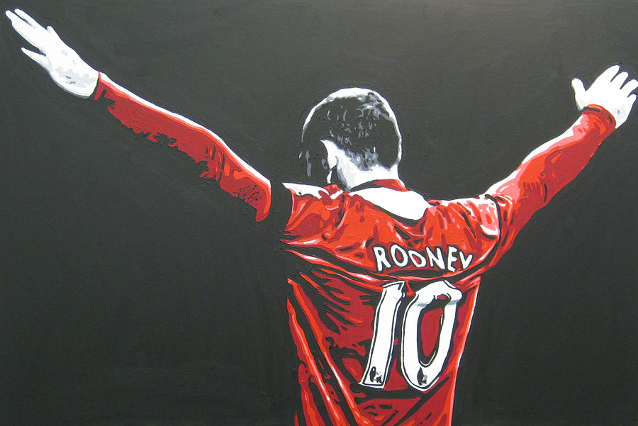 900x601 Wayne Rooney - Manchester United Painting