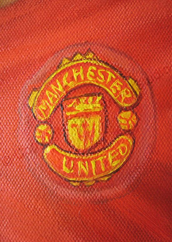 550x771 Wayne Rooney Manchester United - Manchester United Painting