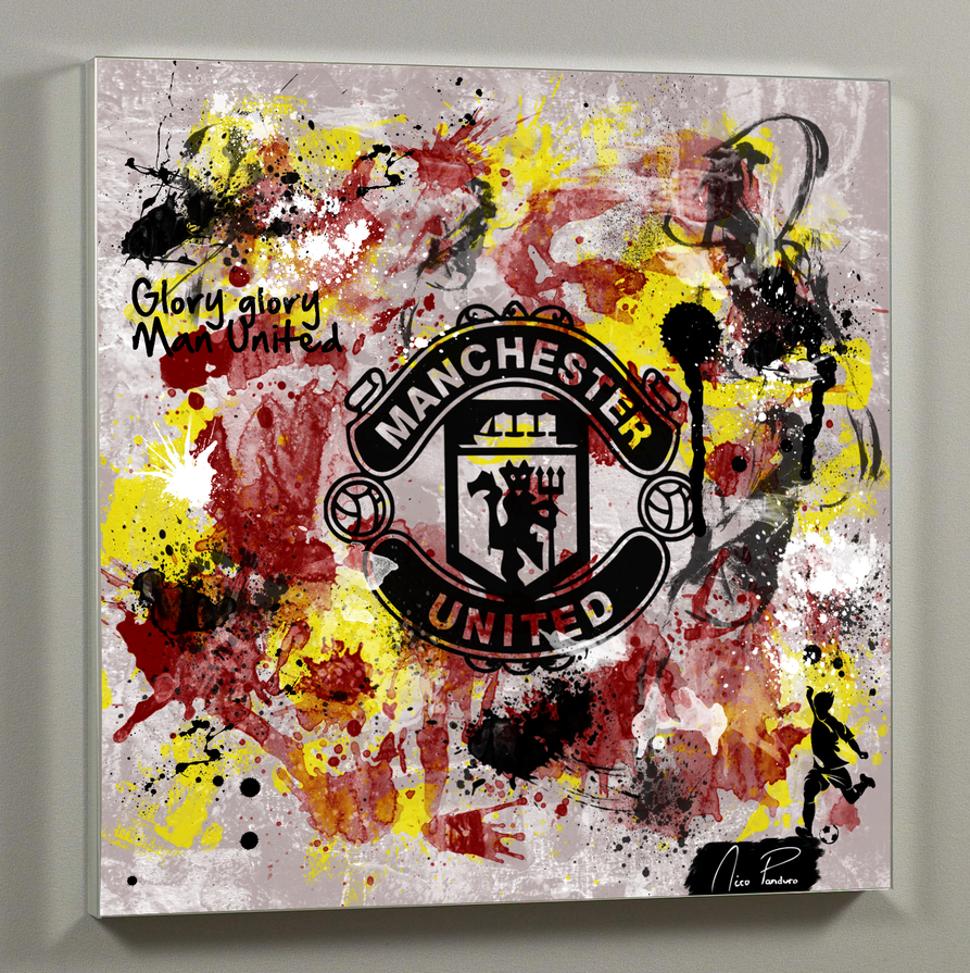 893x895 Glory, Glory Man United By Nicorasmussen - Manchester United Painting