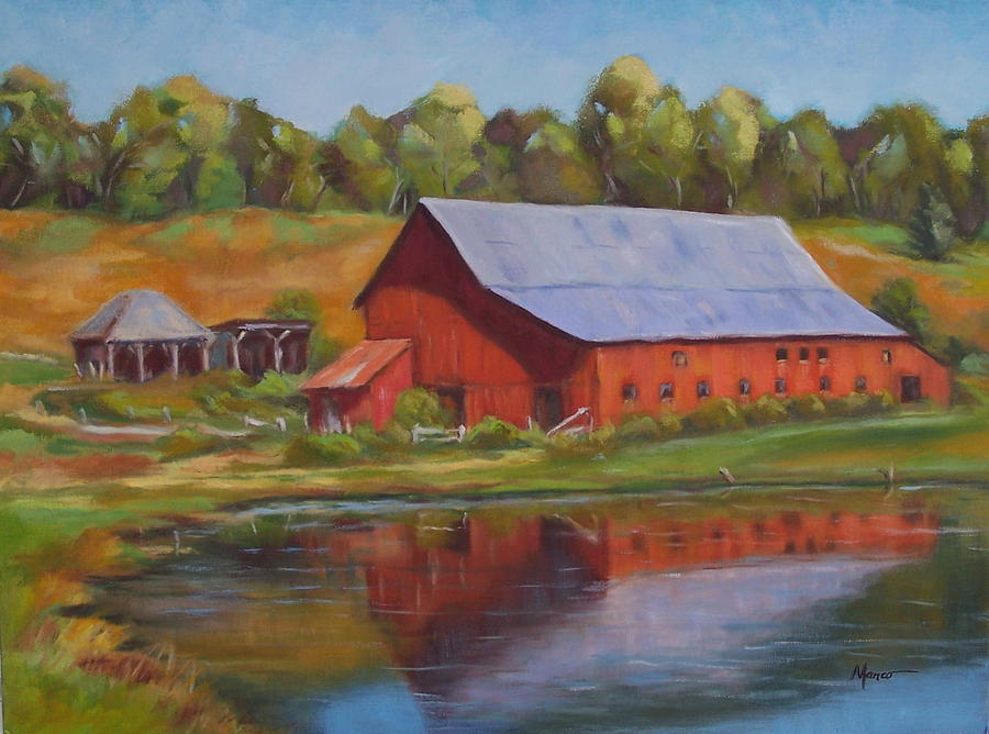 900x668 Tranquil Day Painting By Martha Manco - Manco Painting