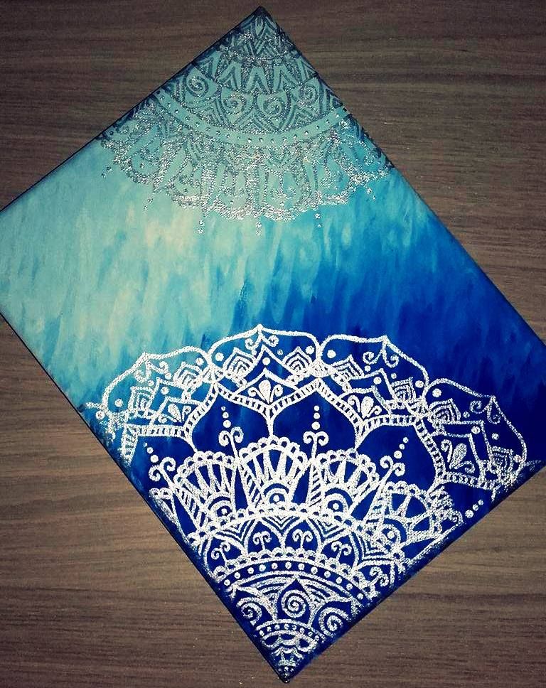 768x968 One Of My First Canvas Paintings. Mandala Canvas Painting. My - Mandala Art Painting