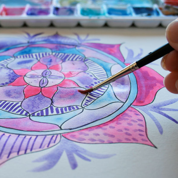 600x600 Paint, Sculpt And Collage Mandala Art (Mandala Ii) Louise Gale - Mandala Art Painting