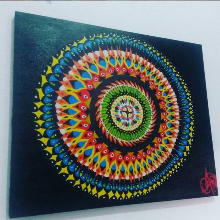 770x770 Saatchi Art Huge Mandala Painting By Diana Carolina Diaz Rufus - Mandala Art Painting