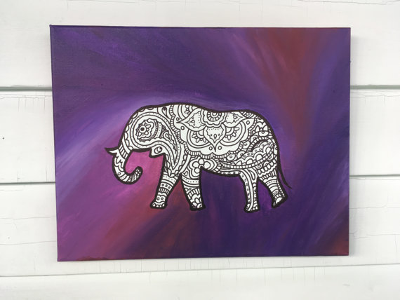 570x428 Elephant Mandala Painting - Mandala Elephant Painting