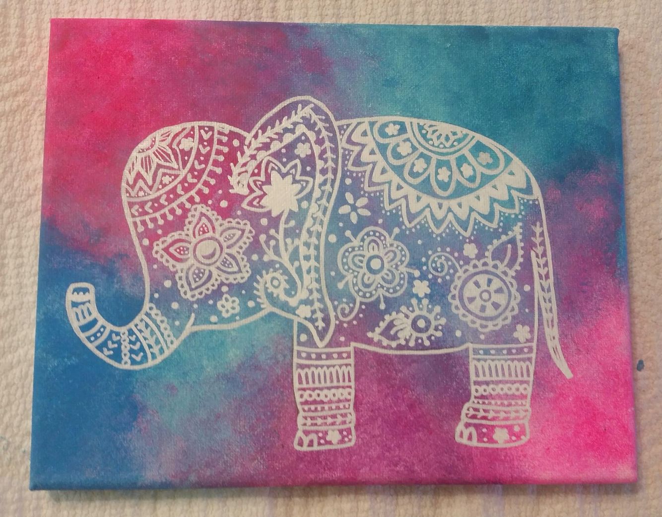 1334x1042 Elephant Canvas Crafty - Mandala Elephant Painting