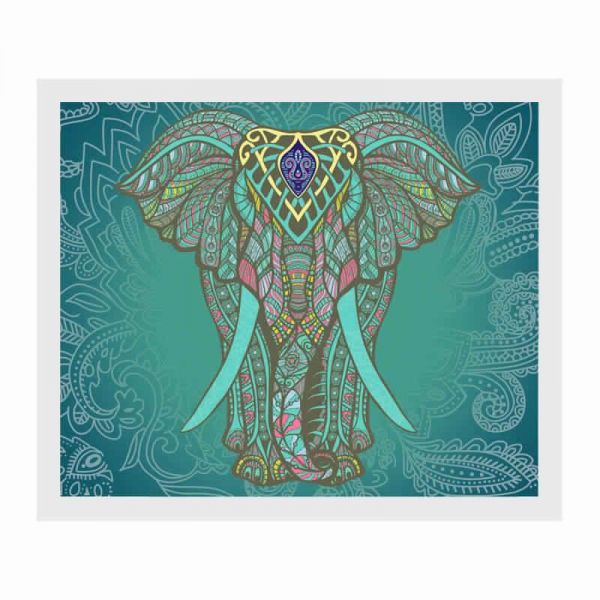 600x600 Souq Mandala Elephant Canvas Print Wall Painting Uae - Mandala Elephant Painting