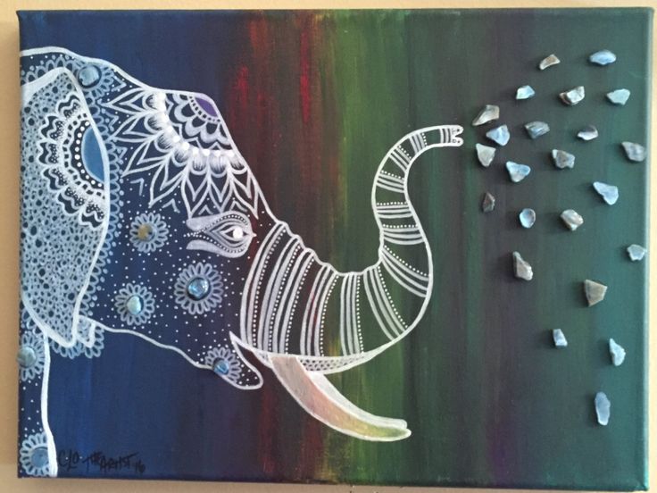 736x552 The 146 Best ~art By C.lo The Artist~ Images - Mandala Elephant Painting