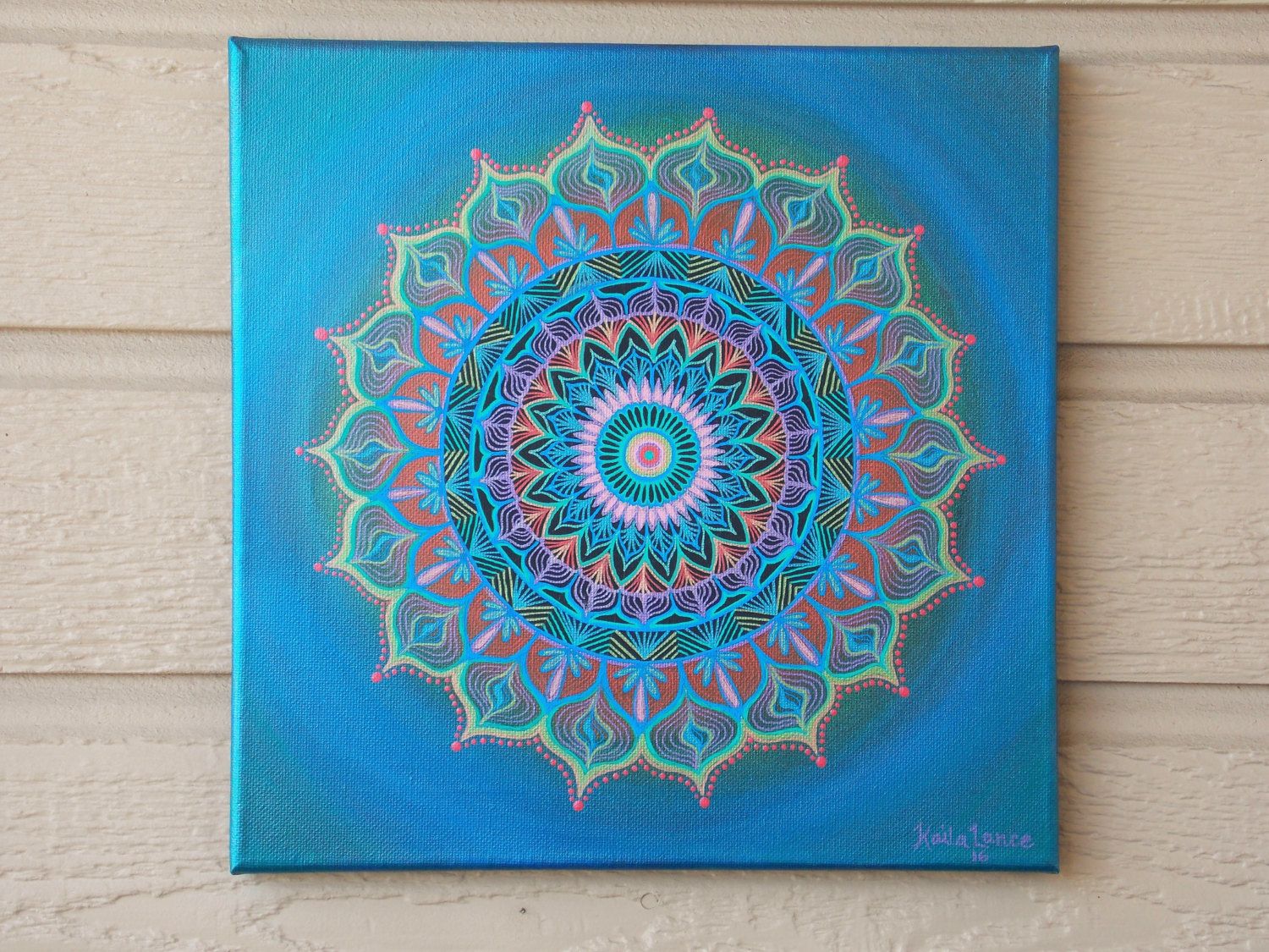 1500x1125 Mandala Painting, 12x12 Inch, Stretched Canvas, Original Art By - Mandala Painting