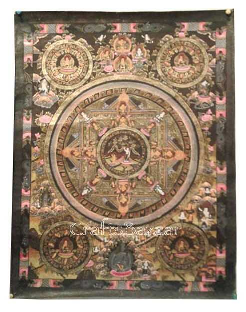 493x625 Buy Thangka Paintings Onlinethangka Paintingsbuddhist Mandala - Mandala Painting Online