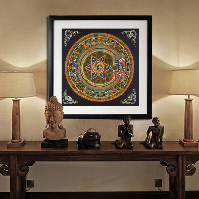 800x800 Nepal Buddhist Shrine Mandala Faith Buddha Oil Canvas Art Painting - Mandala Painting Online