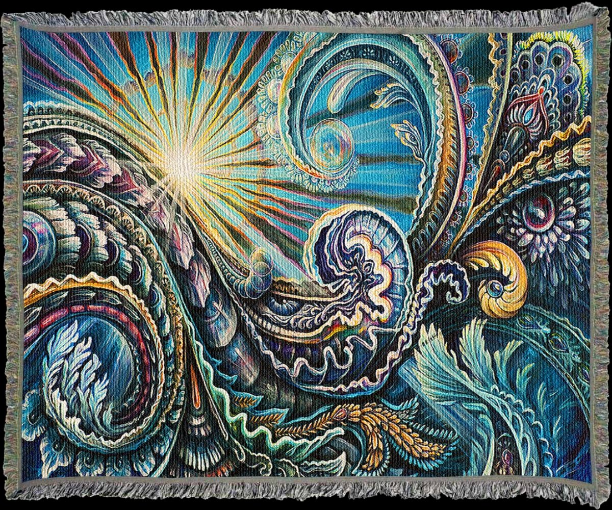 1200x1000 Solstice ~ Randal Roberts Amp Morgan Mandala Art Blankets Online - Mandala Painting Online