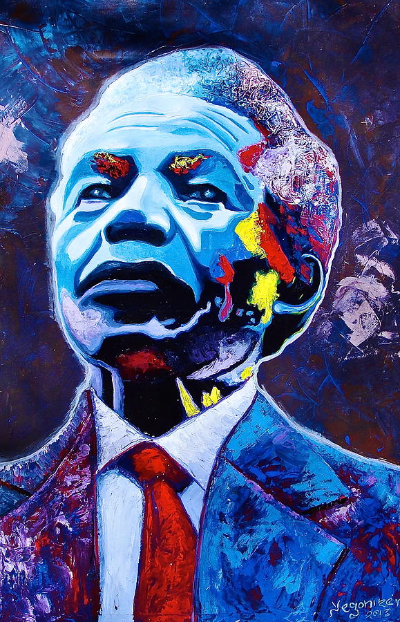 579x900 Nelson Mandela Painting By Evans Yegon - Mandela Painting