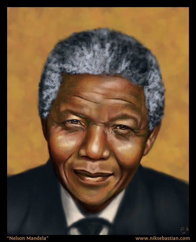 690x850 Nelson Mandela Portrait Painting - Mandela Painting