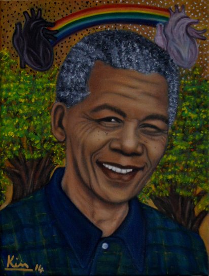 412x545 Oil Painting Gt Colour Crime Gt Nelson Mandela - Mandela Painting