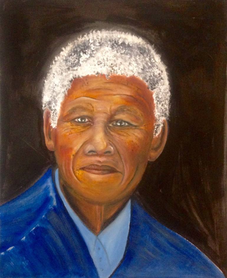 770x942 Saatchi Art Mandela Painting By Ruth Irvine - Mandela Painting