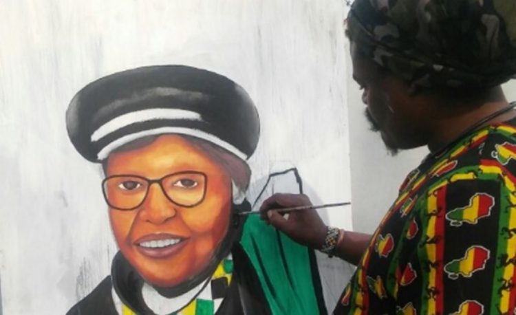 750x458 Black Twitter Slam Artist's Winnie Mandela Painting - Mandela Painting