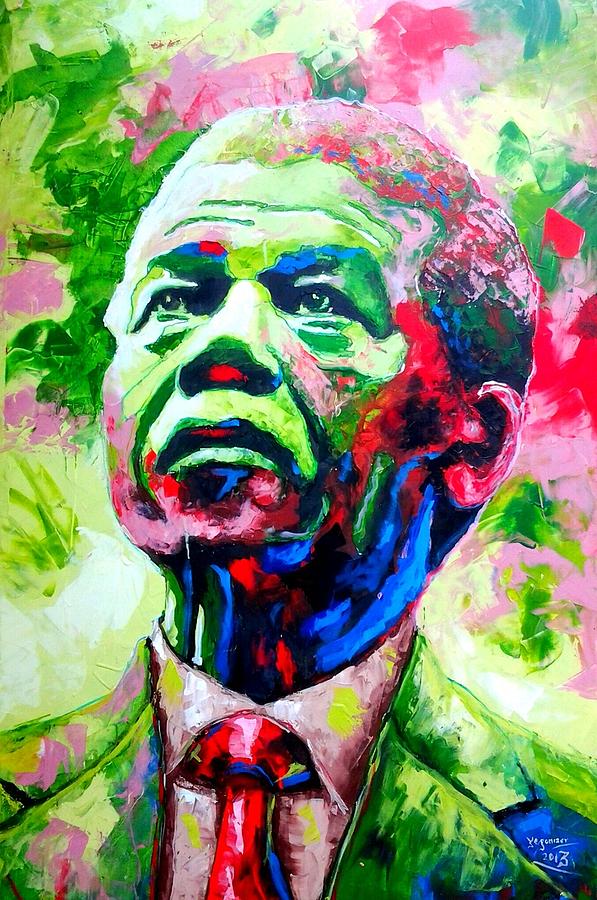 597x900 Mandela Painting By Evans Yegon - Mandela Painting