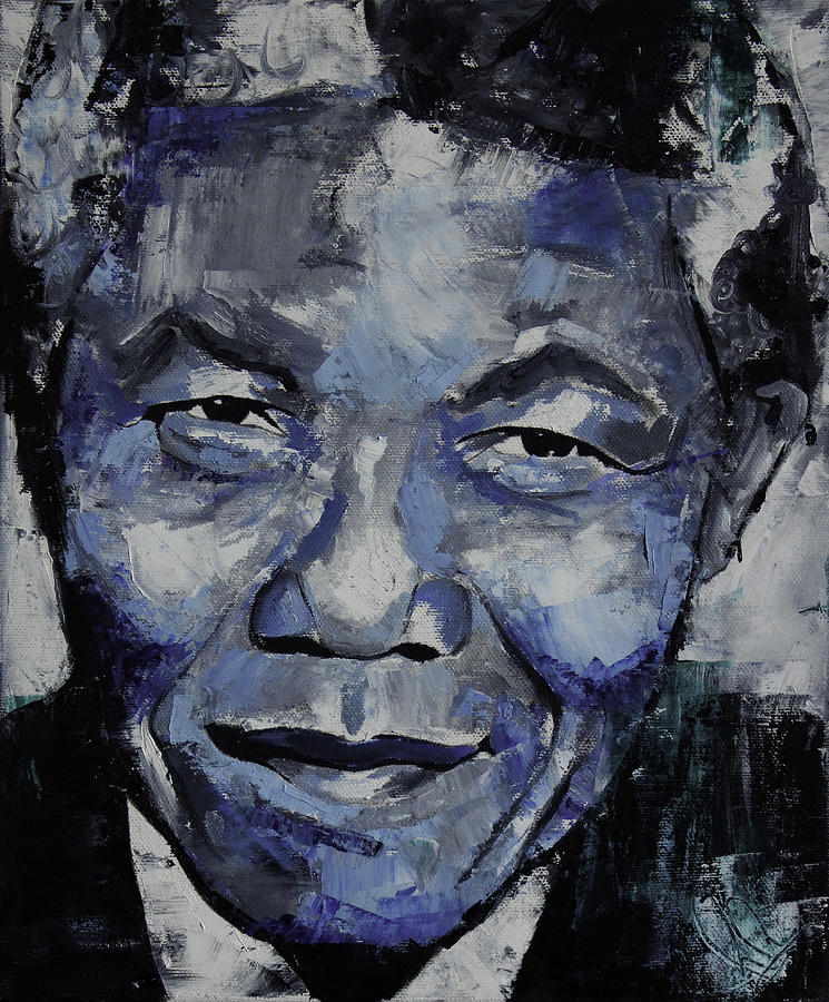 745x900 Nelson Mandela Iii Painting By Richard Day - Mandela Painting