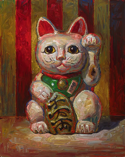 400x502 Raymond Logan's Latest Work May 2012 - Maneki Neko Painting
