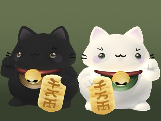 516x389 Hand Painted Maneki Neko - Maneki Neko Painting