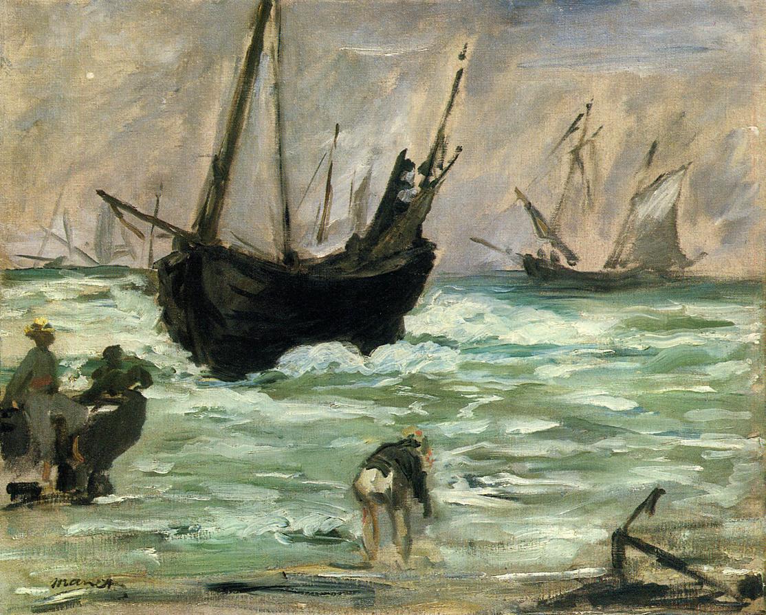 1114x895 Seascape 1873 Painting Edouard Manet Oil Paintings - Manet Painting
