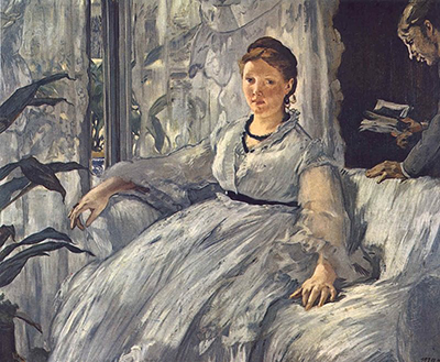400x329 The Reading By Edouard Manet - Manet Painting