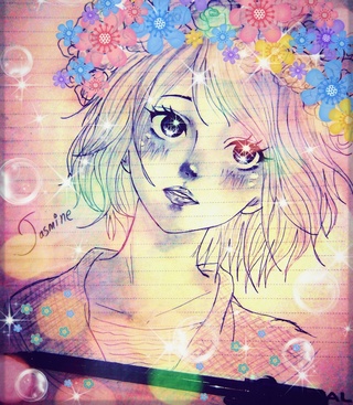 320x367 Liked Drawings By Jasumeow - Manga Girl Painting