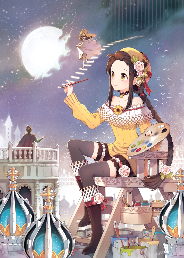 714x1000 Painting (Action) - Manga Girl Painting