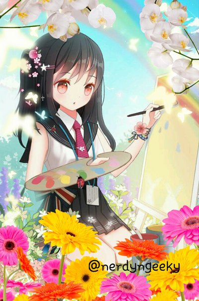 400x604 Manga Girl Painting By Kawaiiclass - Manga Girl Painting