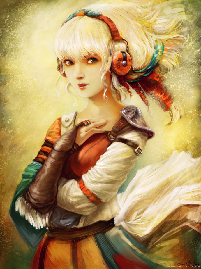 690x920 Manga Girl Painting Portrait If Cartoons Were Real Art - Manga Girl Painting