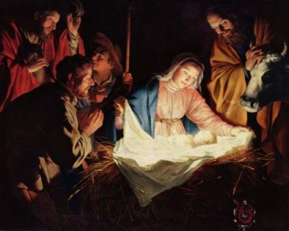 421x336 Paintings Of The Birth Of Christ, 1622 Gerard Van Honthorst - Manger Painting