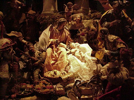 466x350 Nativity Scenes - Manger Scene Painting