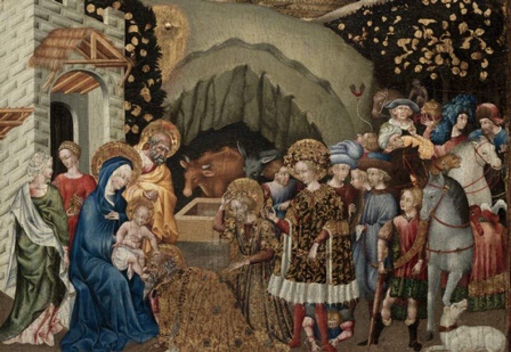 1000x690 The Adoration Of The Magi - Manger Scene Painting