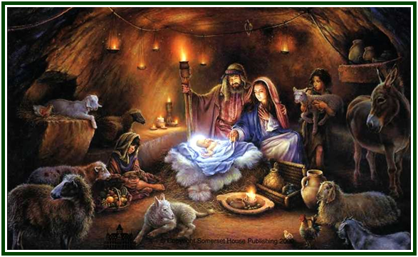 587x361 The Nativity Scene In Our Hearts - Manger Scene Painting