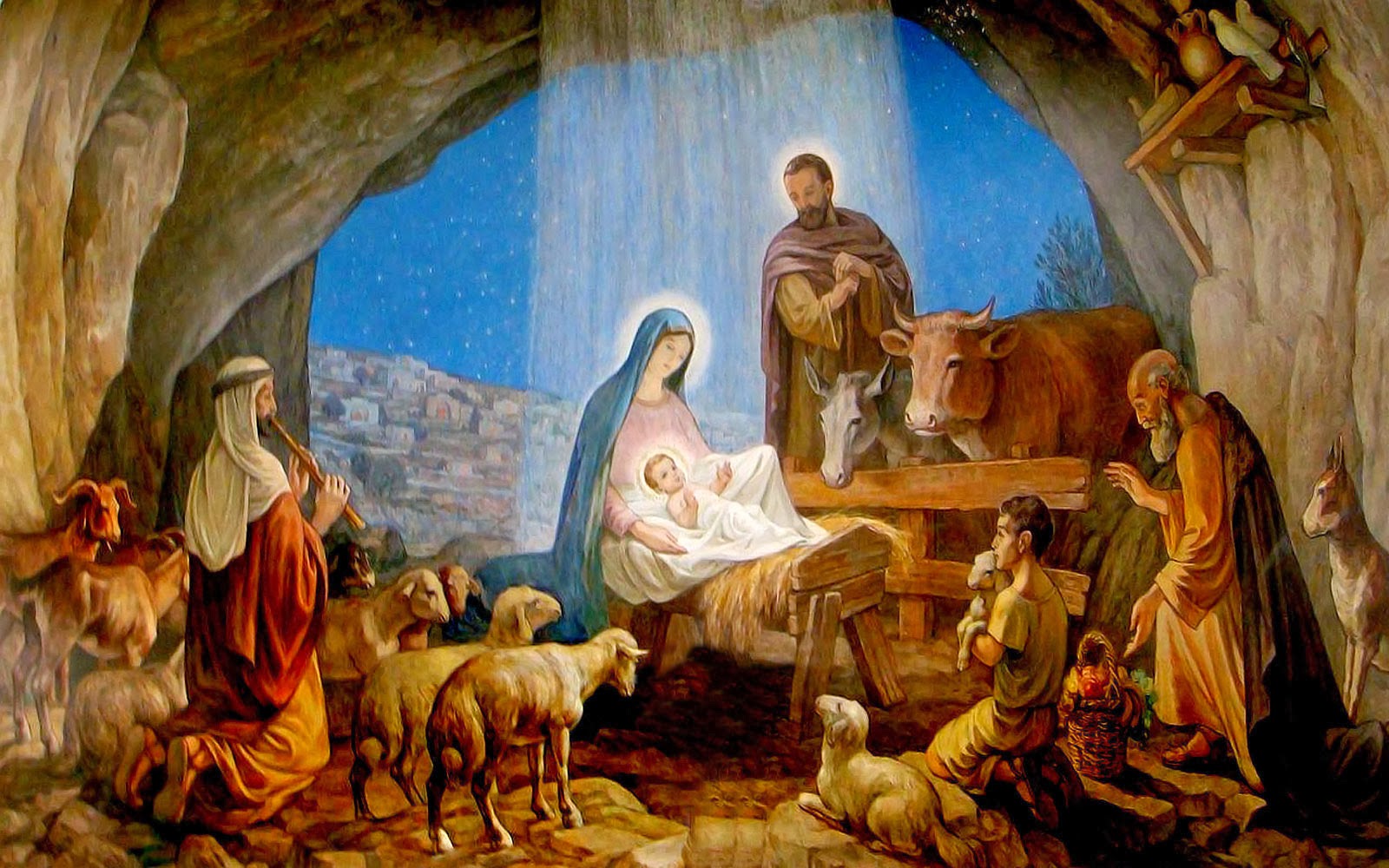 1600x1000 Notes From Daisy Mountain Christmas Trivia The Nativity Scene - Manger Scene Painting